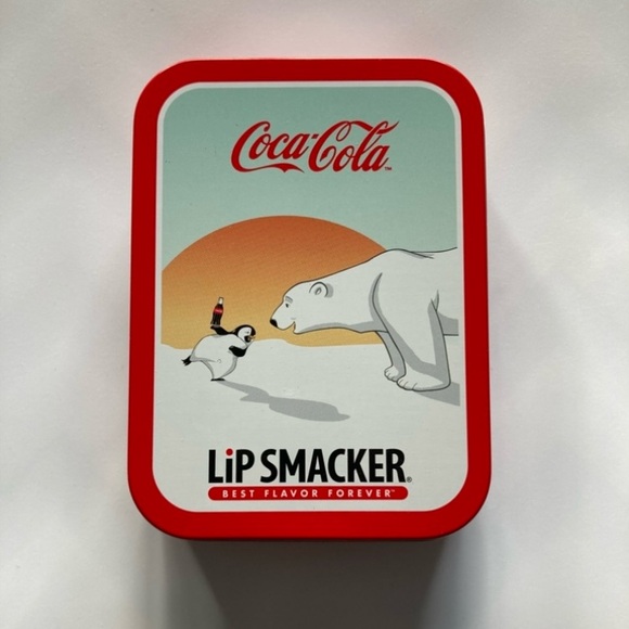 Coca Cola Other - CUTE collectible red white Lip Smacker x Coca Cola polar bear penguin tin